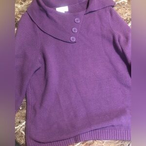 Fall sweater, purple, CJ Banks X